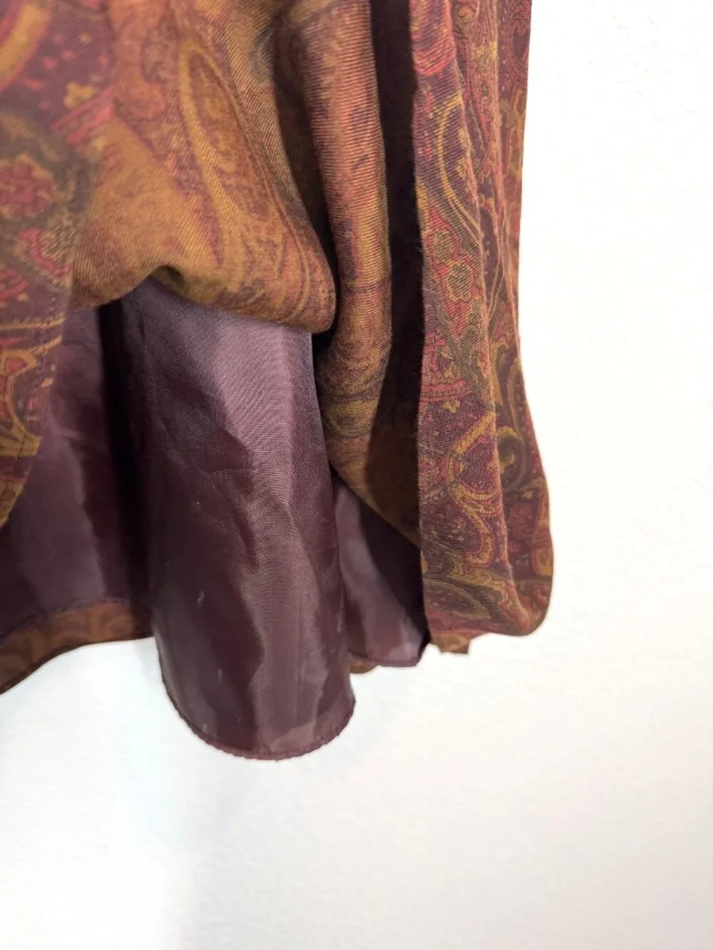 Ralph Lauren Paisley Brown Maxi Skirt Classic Cottagcore Preppy  Academia 8